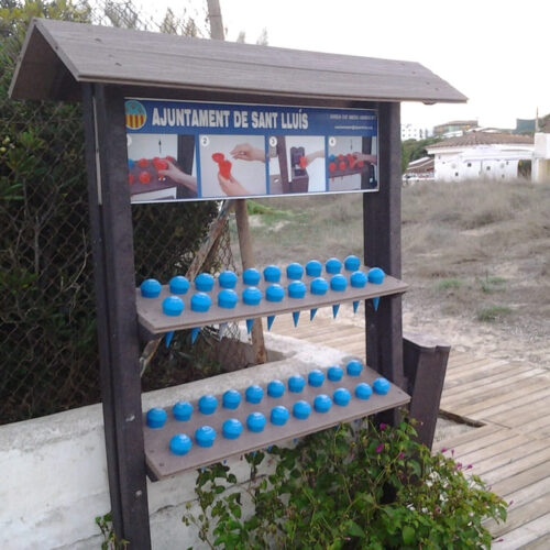 Dispensador de ceniceros ecológico de plástico reciclado